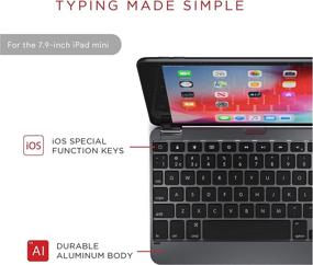 img 3 attached to Brydge 7.9 Keyboard for iPad Mini 4th and 5th Generation - Aluminum, Wireless, Rotating Hinges, 180 Degree Viewing (Space Gray)