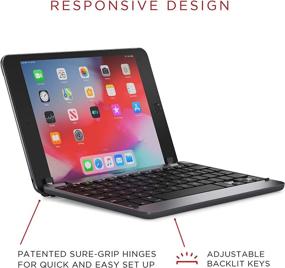 img 1 attached to Brydge 7.9 Keyboard for iPad Mini 4th and 5th Generation - Aluminum, Wireless, Rotating Hinges, 180 Degree Viewing (Space Gray)