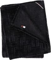 tommy hilfiger grid blanket obsidian logo