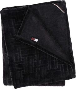 img 4 attached to Tommy Hilfiger Grid Blanket Obsidian