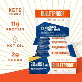img 2 attached to 🍪 Bulletproof Collagen Protein Bars, Vanilla Shortbread Flavor, 12-Pack, 11g Protein, Made with MCT Oil, Low Sugar Snacks, No Added Sugar