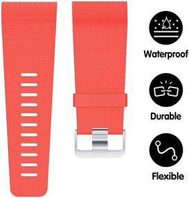 img 2 attached to VINIKI Waterproof Compatible Fitbit Orange