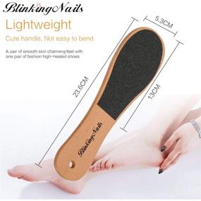 img 2 attached to 🦶 Professional Foot Files Callus Remover 2-Piece Set for Smooth and Beautiful Feet - Double-Sided Rasper with Wooden Handle - Pedicure Tools to Remove Dead Skin and Cracked Heels (2pcs/pack)