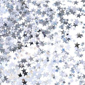img 4 attached to ✨ Sparkling Silver Star Confetti: Perfect Table Decoration for Weddings & Birthday Parties - 60g / 2.1oz