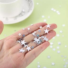 img 1 attached to ✨ Sparkling Silver Star Confetti: Perfect Table Decoration for Weddings & Birthday Parties - 60g / 2.1oz