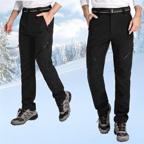 img 3 attached to 🏔️ Toomett Men's Hiking Snow Pants: Insulated, Water Repellent & Fleece Lined for Winter Skiing, Camping, Walking