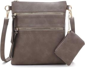 img 4 attached to SunForMorning Triple Crossbody Leather Shoulder