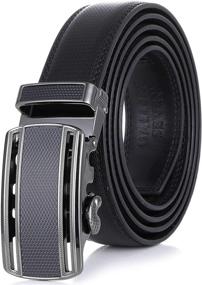 img 4 attached to Gallery Seven Men's Leather Ratchet Belt