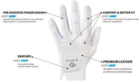 img 1 attached to 🏌️ Bionic Glove Ladies Stablegrip Golf Glove: Enhanced Performance and Natural Fit in White – Regular Size