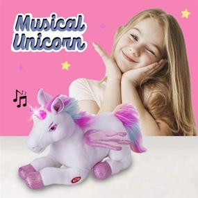 img 1 attached to 🦄 Magical Unicorn Stuffed Animal with Flapping Wings - Embark on Enchanting Adventures!