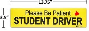 img 3 attached to 🚗 Student Driver Magnet for Car - Reflective Bumper Sticker - Large Reusable Magnetic Student Driver Sign - New Driver - 13.75 x 3.5 Inch - Large Bold Text - Set of 3