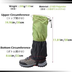img 3 attached to 🏔️ TRIWONDER Waterproof Fleece-Lined Snow Leg Gaiters: Lightweight Boot Gators for Hiking, Climbing, Hunting, Cycling - Kids, Men, Women
