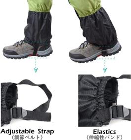 img 1 attached to 🏔️ TRIWONDER Waterproof Fleece-Lined Snow Leg Gaiters: Lightweight Boot Gators for Hiking, Climbing, Hunting, Cycling - Kids, Men, Women