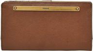 👛 stylish fossil liza slim bifold brown wallets - perfect women's handbag accessory logo