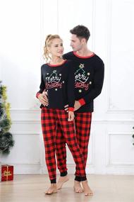 img 3 attached to Organic Boys' Matching Christmas Pajamas Sleepwear - Clothing