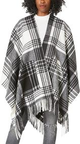 img 4 attached to Stylish Nomad Shawl Poncho: A Must-Have Winter Women's Accessory in Scarves & Wraps