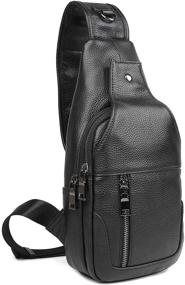 img 4 attached to 🎒 Italian Leather Daypack: Versatile Shoulder Crossbody Backpacks for Optimal Style and Functionality