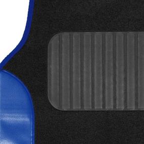 img 2 attached to 🚗 BDK Two-Tone Faux Leather Car Floor Mats with Anti-Slip Features and Heel Pad - Stylish Automotive Mats for Cars, Trucks, Vans, and SUVs