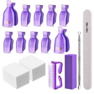 💅 complete nail polish gel remover kit: tsmaddts toenail polish remover clips, uv gel polish remover tool, nail file, buffer, brush, cuticle pusher, cotton pads logo