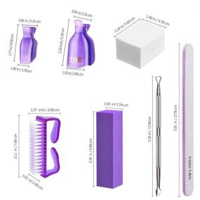 img 3 attached to 💅 Complete Nail Polish Gel Remover Kit: TsMADDTs Toenail Polish Remover Clips, UV Gel Polish Remover Tool, Nail File, Buffer, Brush, Cuticle Pusher, Cotton Pads