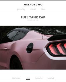 img 1 attached to 🚀 Enhance Your Ford Mustang 2015-2021 with MEEAOTUMO Carbon Fiber Tank Cap Cover & Accessories