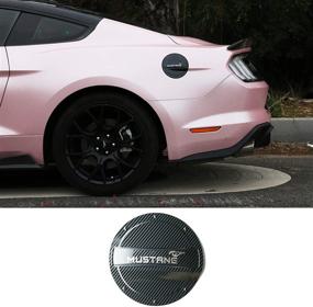 img 4 attached to 🚀 Enhance Your Ford Mustang 2015-2021 with MEEAOTUMO Carbon Fiber Tank Cap Cover & Accessories