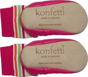 img 1 attached to 👞 Colorful Striped Navy Moccasins for Boys - Konfetti Shoes