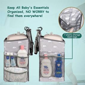 img 2 attached to 🐘 Hanging Nursery Organizer and Baby Diaper Caddy: Convenient Storage Solution with Elephant Design for Nursery Organization & Baby Shower Gifts