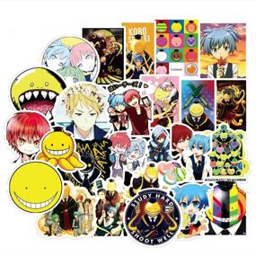 img 4 attached to 🔒 Waterproof Laptop Stickers Set of 50pcs - Assassination Classroom Anime Cartoon Decals for Skateboard, Car, Snowboard, Bicycle, & Luggage