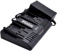 hoyoalee wa3875 20v lithium battery charger: ideal replacement charger for worx wa3875 20v li-ion dual port 2 hour charger logo