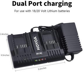 img 2 attached to Hoyoalee WA3875 20V Lithium Battery Charger: Ideal Replacement Charger for Worx WA3875 20V Li-ion Dual Port 2 Hour Charger