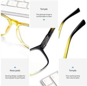 img 2 attached to 👓 Blue Light Blocking Progressive Multifocus Reading Glasses for Women and Men with Spring Hinge - No Line Multifocal Readers