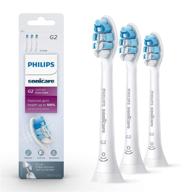 🦷 philips sonicare genuine g2 optimal gum health toothbrush heads - 3 pack brush heads, white (hx9033/65) for enhanced oral hygiene logo