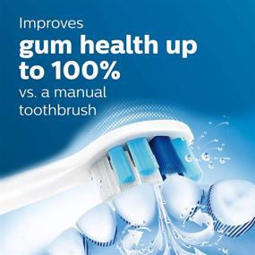 img 3 attached to 🦷 Philips Sonicare Genuine G2 Optimal Gum Health Toothbrush Heads - 3 Pack Brush Heads, White (HX9033/65) for Enhanced Oral Hygiene