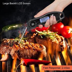 img 3 attached to 🌡️ SAUNORCH Waterproof Digital Meat Thermometer with Backlight and Magnet – Ideal for BBQ, Cooking, and Candy Making, Instant Read Food Thermometer with Probe