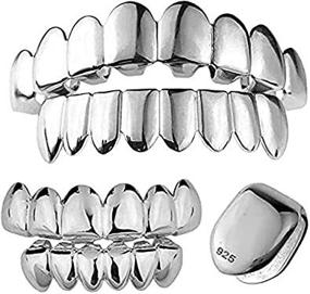 img 1 attached to Harlembling Solid Sterling Silver Grillz Women's Jewelry and Body Jewelry