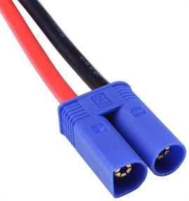 img 1 attached to 🔌 2-Pack Silicone Wire Charger Cable Adapter: EC5 Male Connector to 4.0mm Banana Male Plug for Lipo Battery Balance Charging, 30cm Length - Ideal for RC Helicopters, Vehicles, and Toys