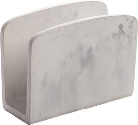 img 1 attached to 🗄️ Stylish and Sturdy BINO Napkin Holder in Elegant Matte Marble Design