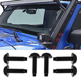 img 4 attached to 🚗 OEM Style Brackets Windshield 2007-2018 Wrangler: The Perfect Fit for Your Vehicle