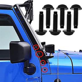 img 3 attached to 🚗 OEM Style Brackets Windshield 2007-2018 Wrangler: The Perfect Fit for Your Vehicle