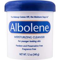 🧴 albolene 3-in-1 skin care: moisturizing cleanser, makeup remover - no soap or water required, 12 fl oz logo
