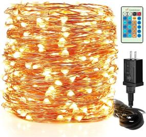 img 4 attached to Moobibear LED String Lights: 99ft Dimmable Fairy Lights for Christmas Garden Party Decor