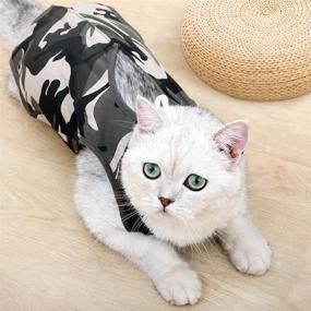 img 2 attached to 🐱 Glorisun Cat Sleeveless Shirt: The Ultimate Breathable E-Collar Alternative for Cats' Post-Surgery Recovery