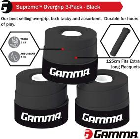 img 3 attached to Gamma Sports Supreme Overgrip: Durable & Absorbent for Tennis, Pickleball, Squash, Badminton & Racquetball