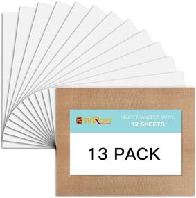 img 4 attached to Premium White HTV Heat Transfer Vinyl Bundle: 13 Pack of 12&#34; x 10&#34; White Iron-on Vinyl for T-Shirt, Perfect for Cricut, Silhouette Cameo, and Heat Press Machines