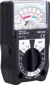 img 1 attached to 🔋 Power Gear Analog Multimeter, 14 Range, Battery Tester, 250V, Measures AC/DC Voltage and Resistance, 6-Function Non-Recording, Black