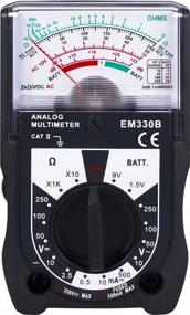 img 2 attached to 🔋 Power Gear Analog Multimeter, 14 Range, Battery Tester, 250V, Measures AC/DC Voltage and Resistance, 6-Function Non-Recording, Black