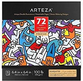 img 1 attached to 📘 Arteza Doodle Coloring Book: 72 Relaxing Pages for Stress Relief & Mindfulness - Perfect for Adults and Teens