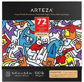 img 2 attached to 📘 Arteza Doodle Coloring Book: 72 Relaxing Pages for Stress Relief & Mindfulness - Perfect for Adults and Teens