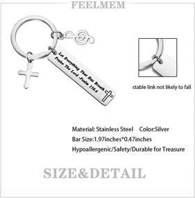 img 3 attached to 🎵 FEELMEM Music Lover Gift: Praise with Every Breath Keychain